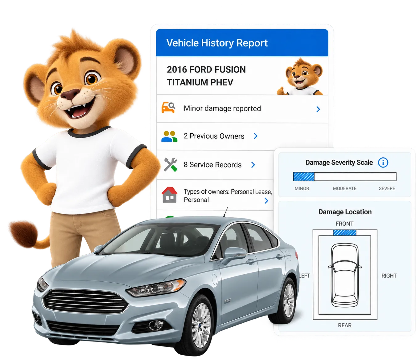 🚗FAX fox standing next to a report sample